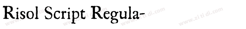 Risol Script Regula字体转换